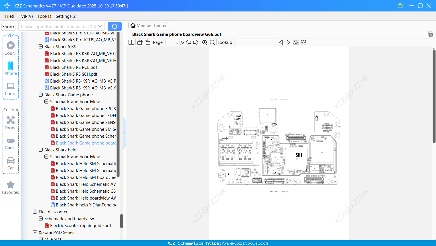 Xiaomi Black Shark Game Phone Boardview G66